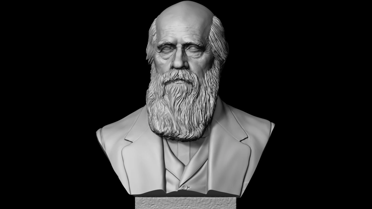 Charles Darwin 3D Print Model .c4d .max .obj .3ds .fbx .stl .blend 