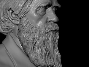 Charles Darwin 3D Print Model