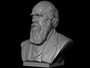 Charles Darwin 3D Print Model