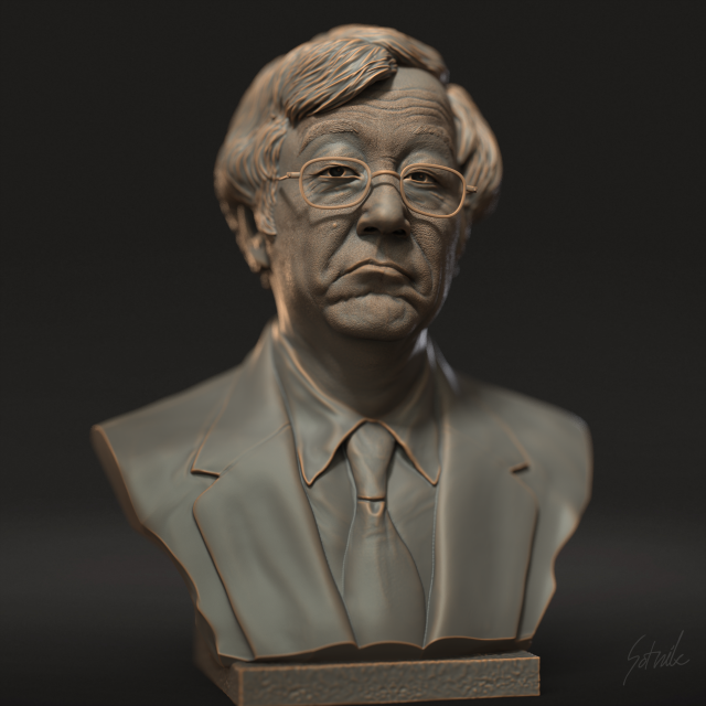 Satoshi Nakamoto 3D 프린트 모델 .c4d .max .obj .3ds .fbx .stl .blend 