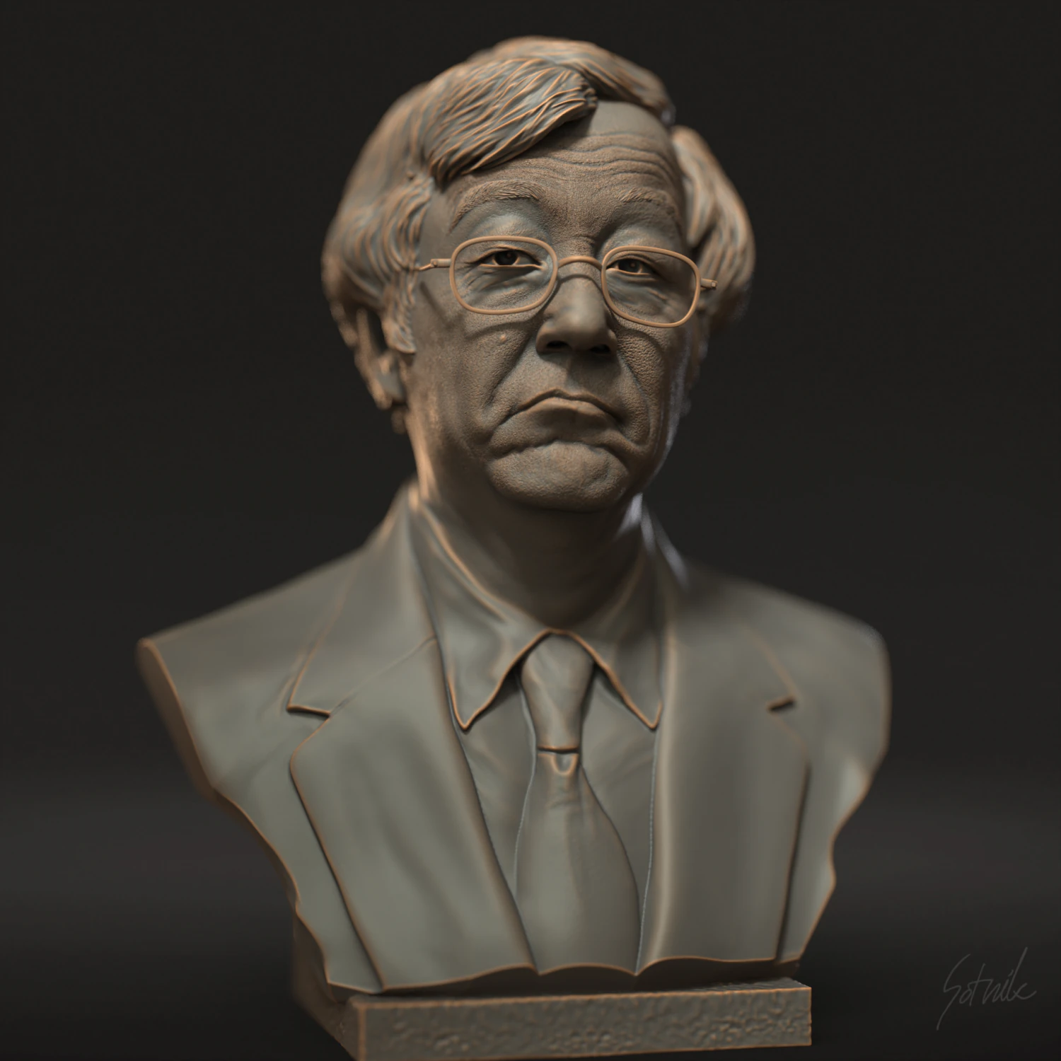 Satoshi Nakamoto 3D Print Model .c4d .max .obj .3ds .fbx .stl .blend 