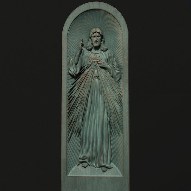 Jesus Relief 12 3D Baskı Modeli .c4d .max .obj .3ds .fbx .stl .blend 