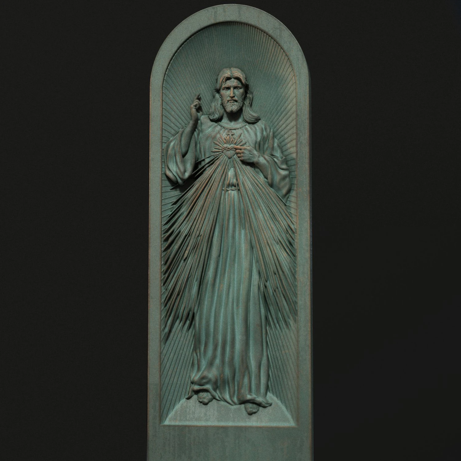 Jesus Relief 12 3D Print Model .c4d .max .obj .3ds .fbx .stl .blend 