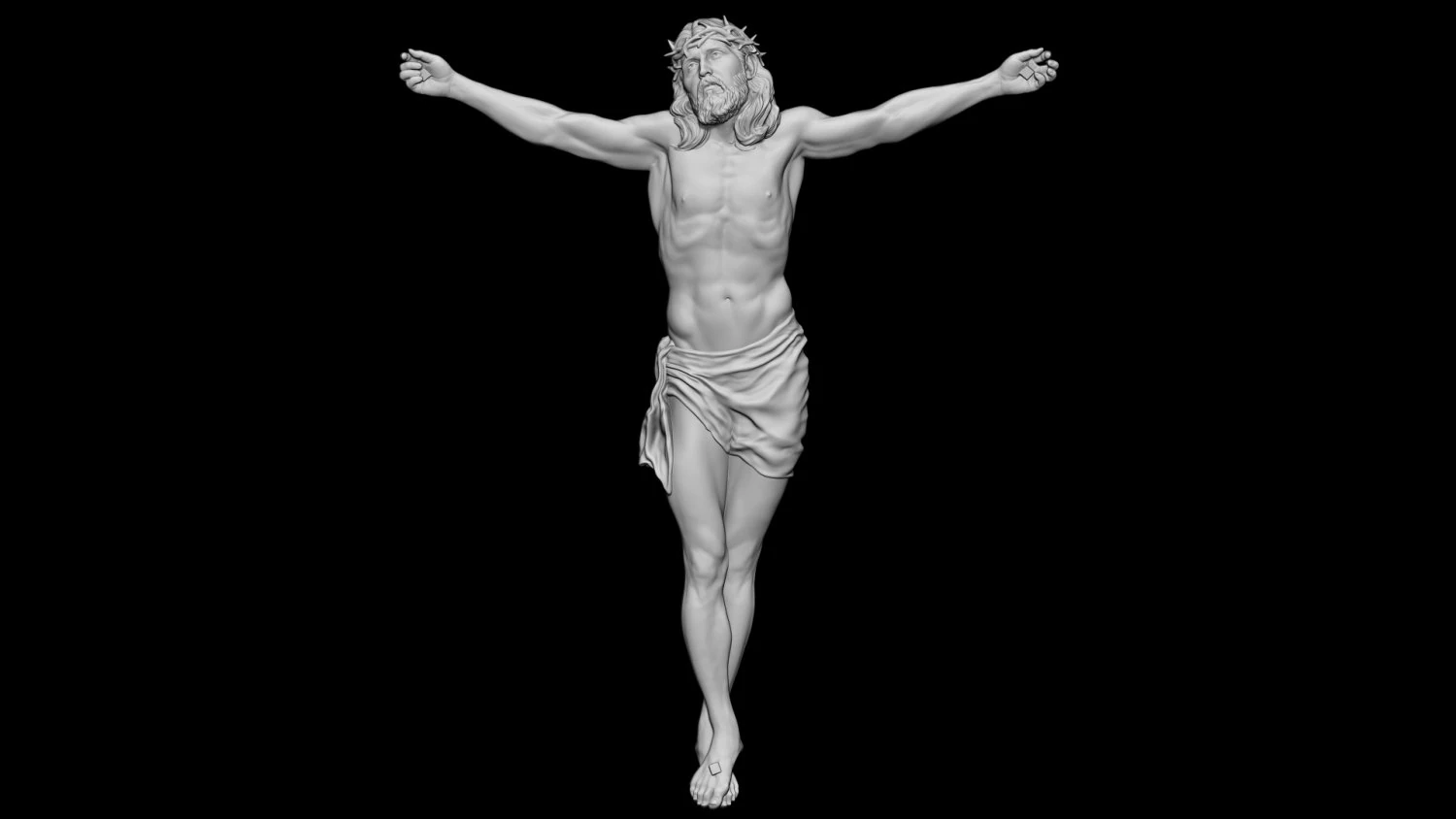 Crucifixion of Jesus Christ Cross Number 3 3D Print Model .c4d .max .obj .3ds .fbx .stl .blend 