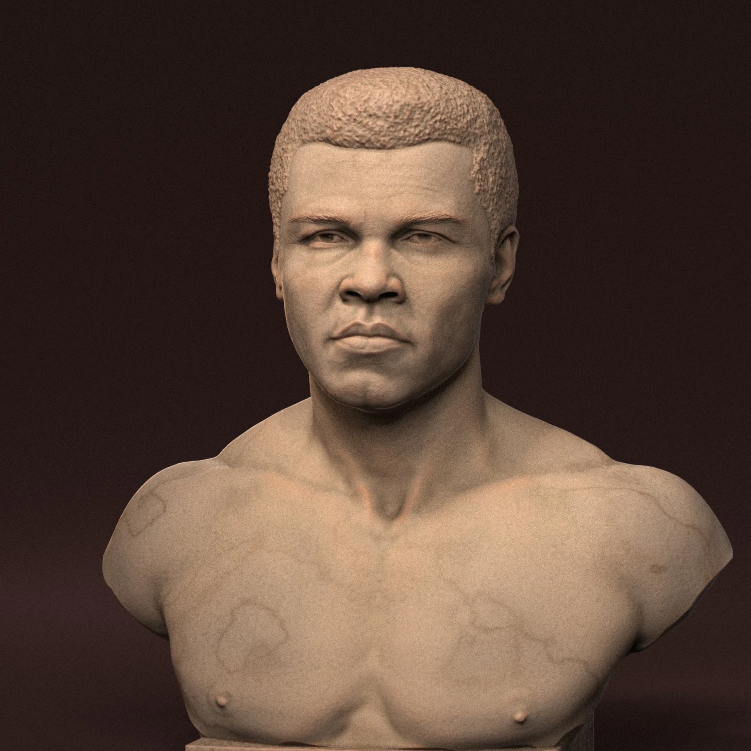 Muhammad Ali 3D Print Model .c4d .max .obj .3ds .fbx .stl .blend