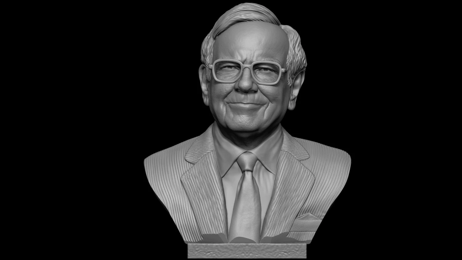 Warren Buffett 3D Print Model .c4d .max .obj .3ds .fbx .stl .blend 