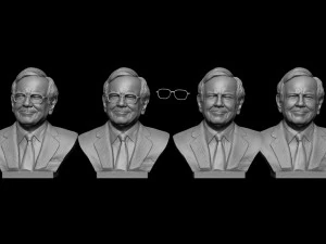 Warren Buffett 3D Print Model