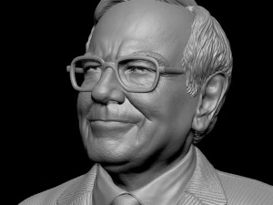 Warren Buffett 3D Print Model