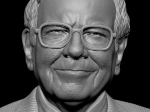 Warren Buffett 3D Print Model