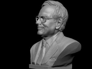 Warren Buffett 3D Print Model
