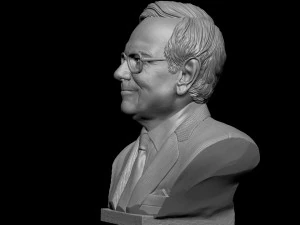 Warren Buffett 3D Print Model