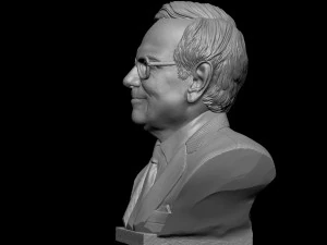 Warren Buffett 3D Print Model