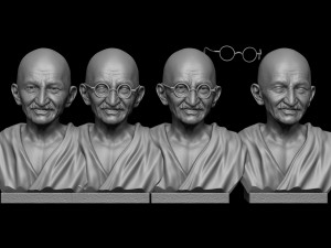 Mahatma Gandhi 3D-printmodel