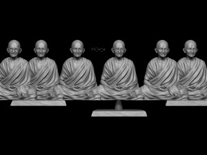 Mahatma Gandhi sculpture Modelo de Impressão 3D