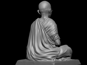 Mahatma Gandhi sculpture Modelo de Impressão 3D