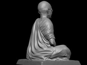 Mahatma Gandhi sculpture Modelo de Impressão 3D