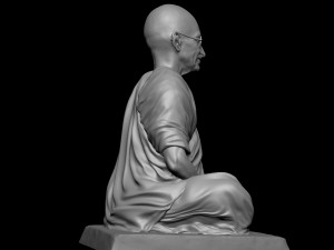 Mahatma Gandhi sculpture Modelo de Impressão 3D
