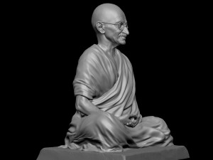 Mahatma Gandhi sculpture Modelo de Impressão 3D