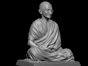 Mahatma Gandhi sculpture Modelo de Impressão 3D