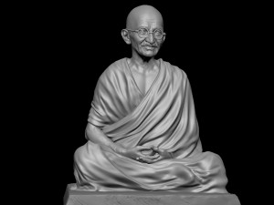 Mahatma Gandhi sculpture Modelo de Impressão 3D