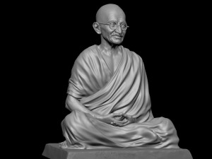 Mahatma Gandhi sculpture Modelo de Impressão 3D