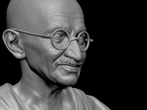Mahatma Gandhi sculpture Modelo de Impressão 3D