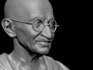 Mahatma Gandhi sculpture 3D Print Model