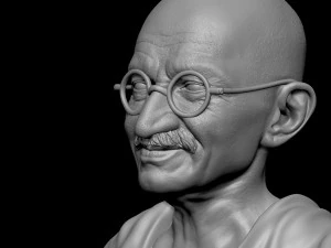 Mahatma Gandhi sculpture 3D Print Model