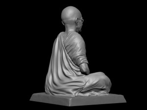 Mahatma Gandhi sculpture Modelo de Impressão 3D