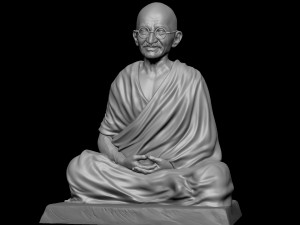Mahatma Gandhi sculpture Modelo de Impressão 3D