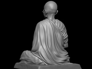 Mahatma Gandhi sculpture Modelo de Impressão 3D