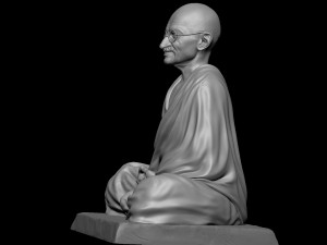 Mahatma Gandhi sculpture Modelo de Impressão 3D