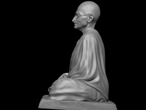 Mahatma Gandhi sculpture Modelo de Impressão 3D