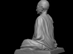 Mahatma Gandhi sculpture 3D Print Model