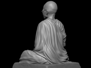 Mahatma Gandhi sculpture Modelo de Impressão 3D