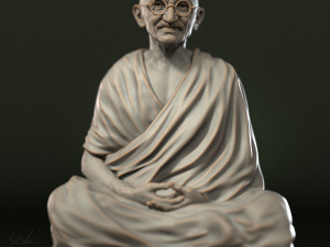 Mahatma Gandhi sculpture 3D 프린트 모델