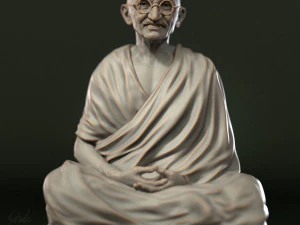 마하트마 간디 조각 3D 프린트 모델