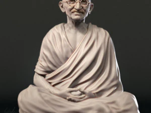 Mahatma Gandhi sculpture 3D Print Model