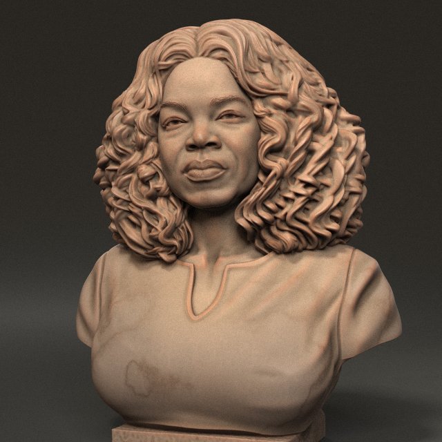 Oprah Winfrey 3D Print Model .c4d .max .obj .3ds .fbx .stl .blend 