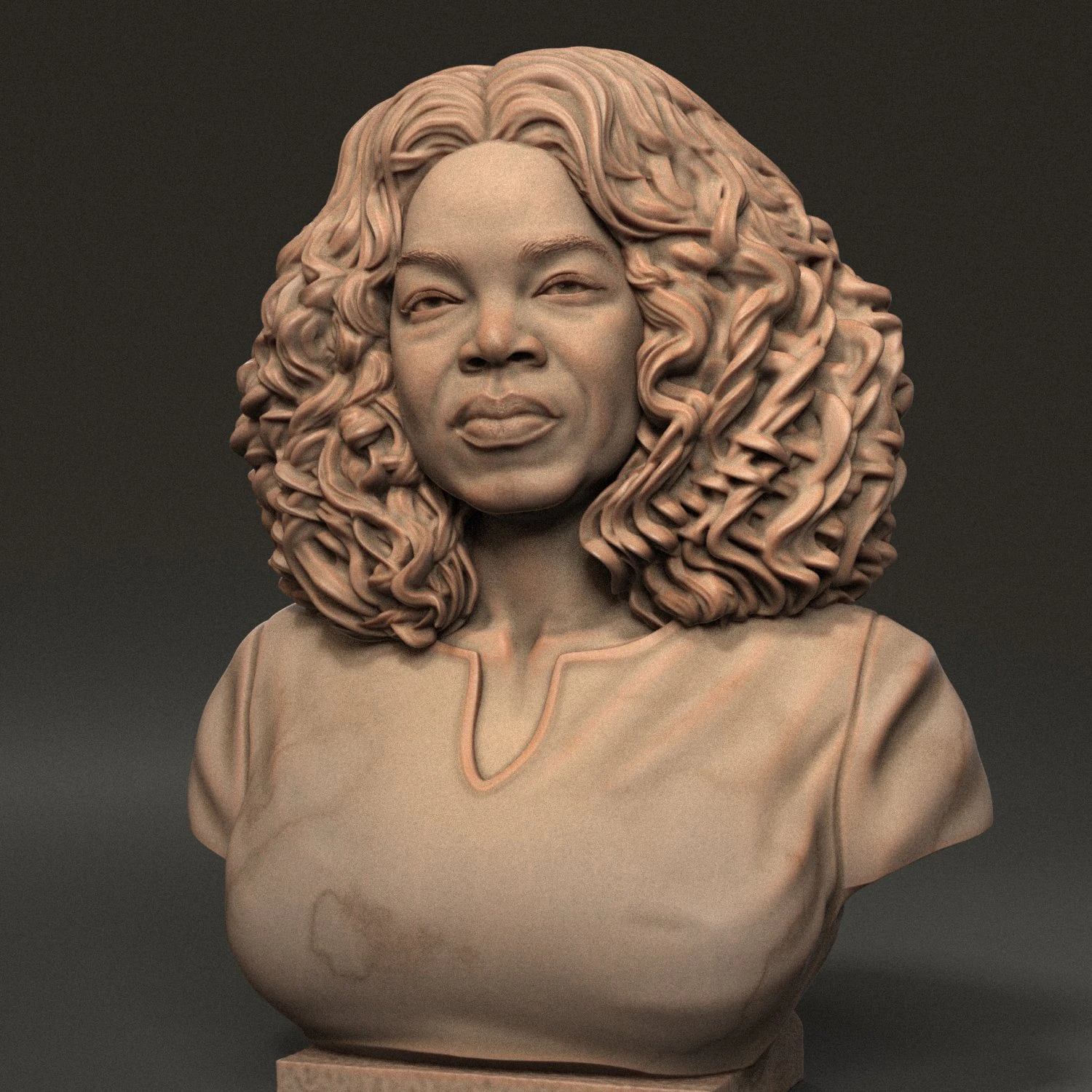 Oprah Winfrey 3D Print Model .c4d .max .obj .3ds .fbx .stl .blend 