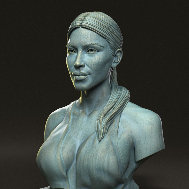Kim Kardashian 3D Print Model .c4d .max .obj .3ds .fbx .stl .blend 