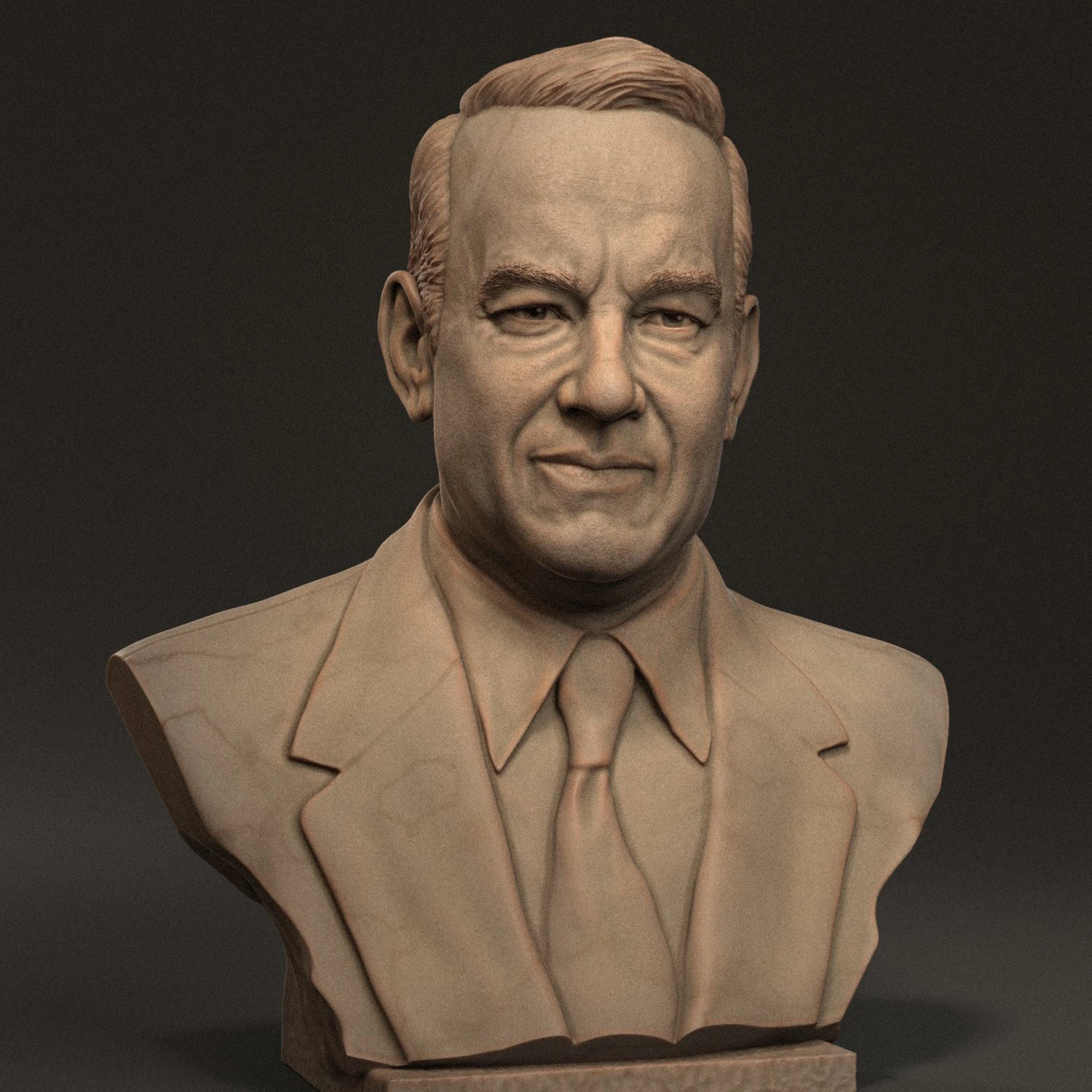 Tom Hanks 3D Print Model .c4d .max .obj .3ds .fbx .stl .blend 