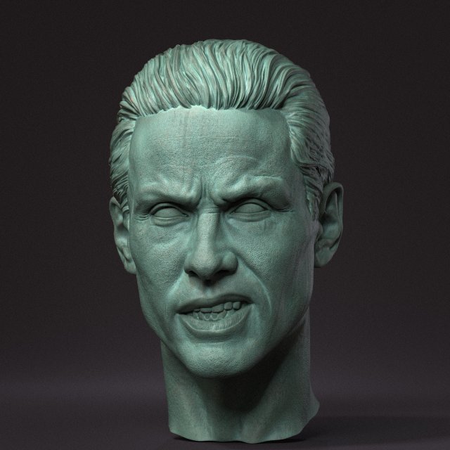 Jared Leto as Joker head 3D Print Model .c4d .max .obj .3ds .fbx .stl .blend 