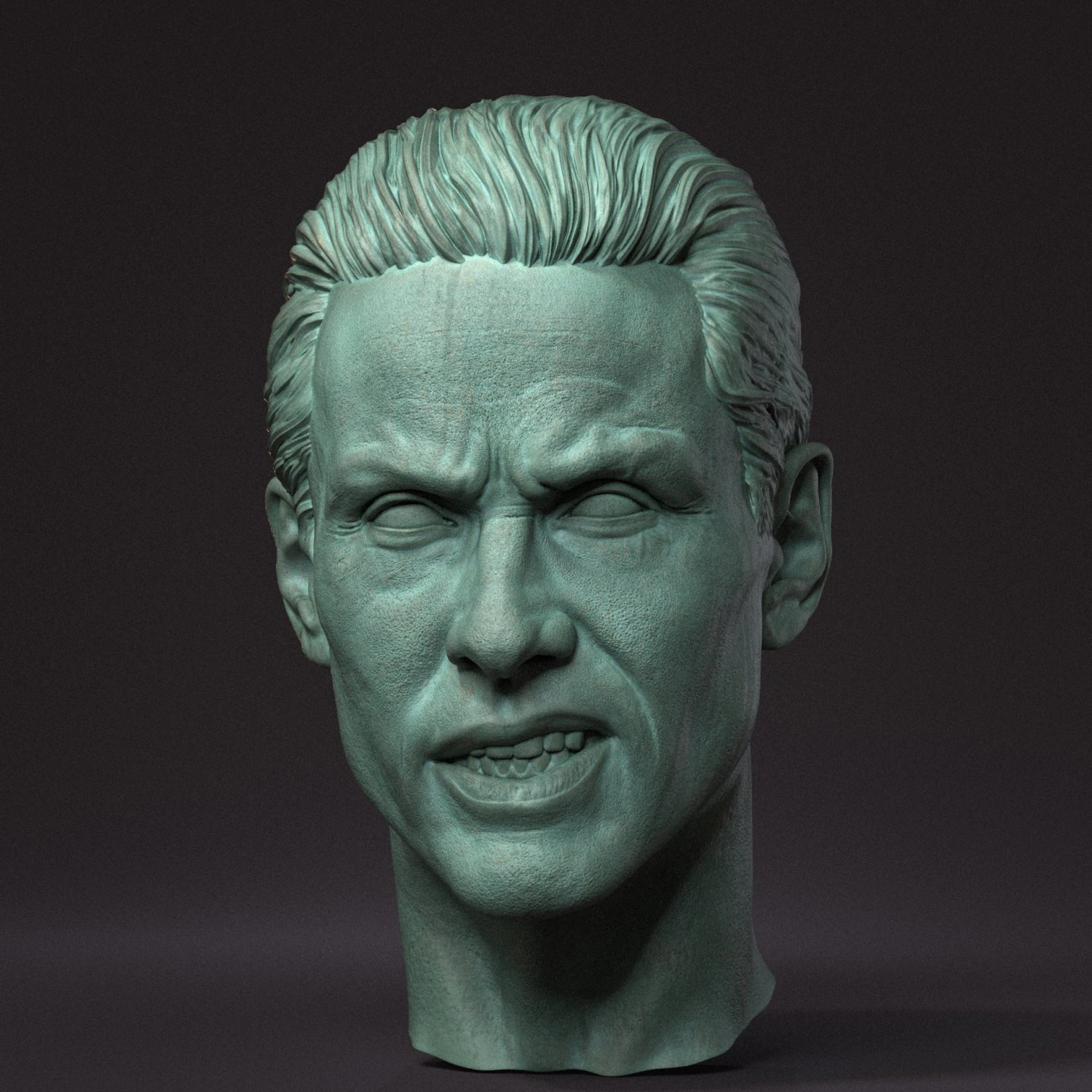 Jared Leto as Joker head 3D Print Model .c4d .max .obj .3ds .fbx .stl .blend 