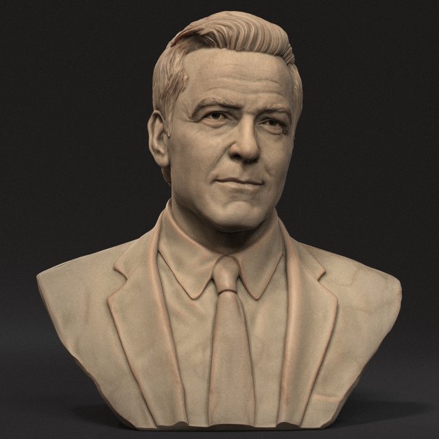 George Clooney Modèles 3D en vedette .c4d .max .obj .3ds .fbx .stl .blend 