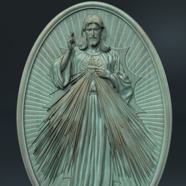 Jesus Relief 11 3D Print Model .c4d .max .obj .3ds .fbx .stl .blend 