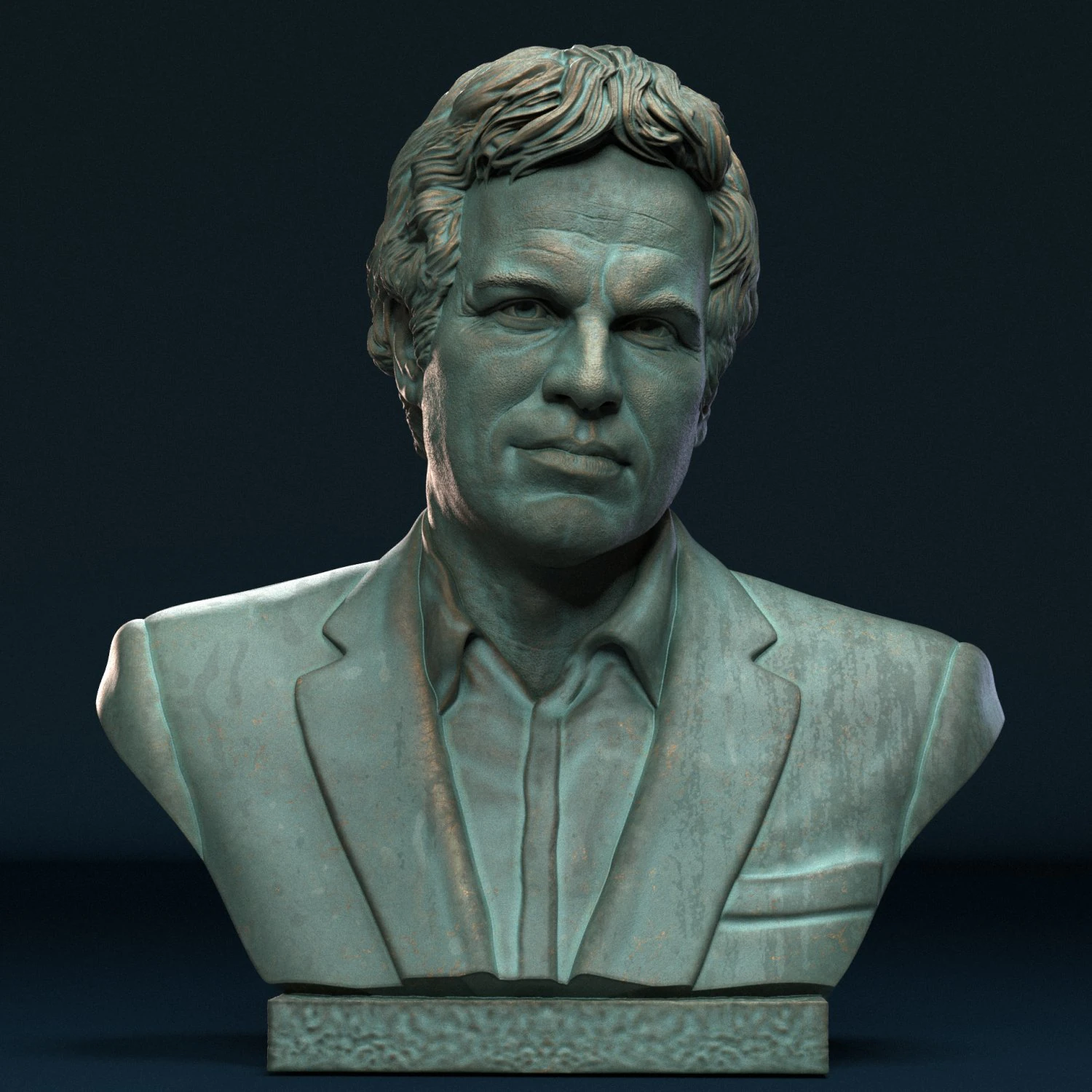 Mark Ruffalo 3D Print Model .c4d .max .obj .3ds .fbx .stl .blend 