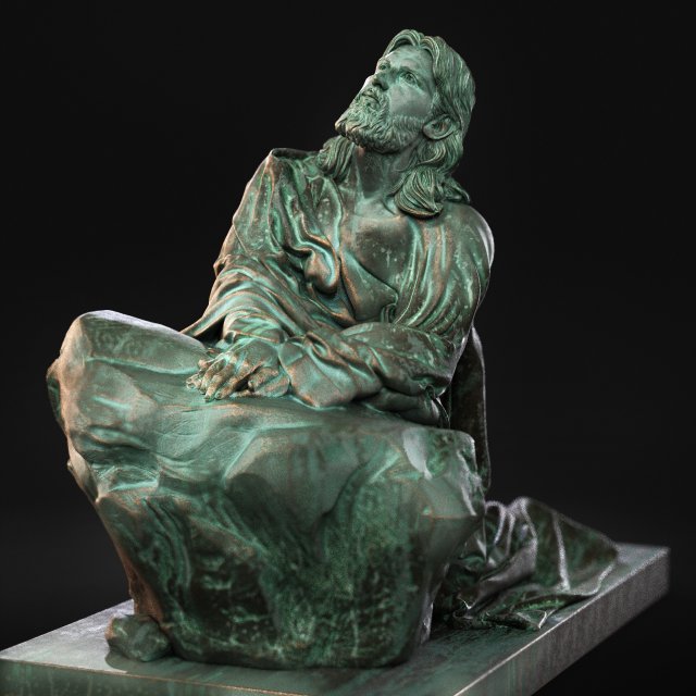 Jesus Sculpture 11 Modelo de Impressão 3D .c4d .max .obj .3ds .fbx .stl .blend 