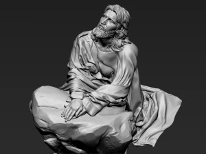 Jesus Sculpture 11 3D Print Model