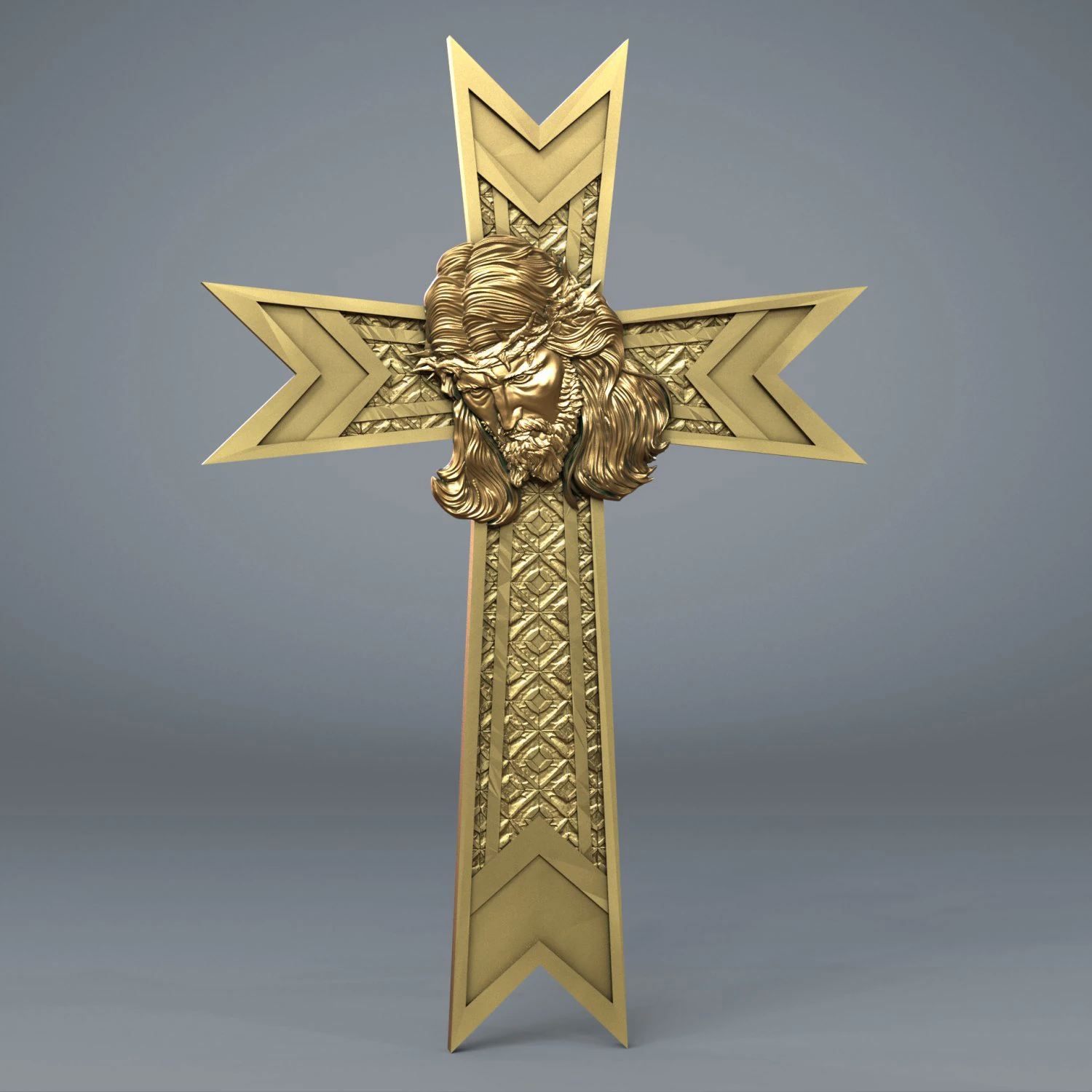Jesus Cross 08 3D Print Model .c4d .max .obj .3ds .fbx .stl .blend 